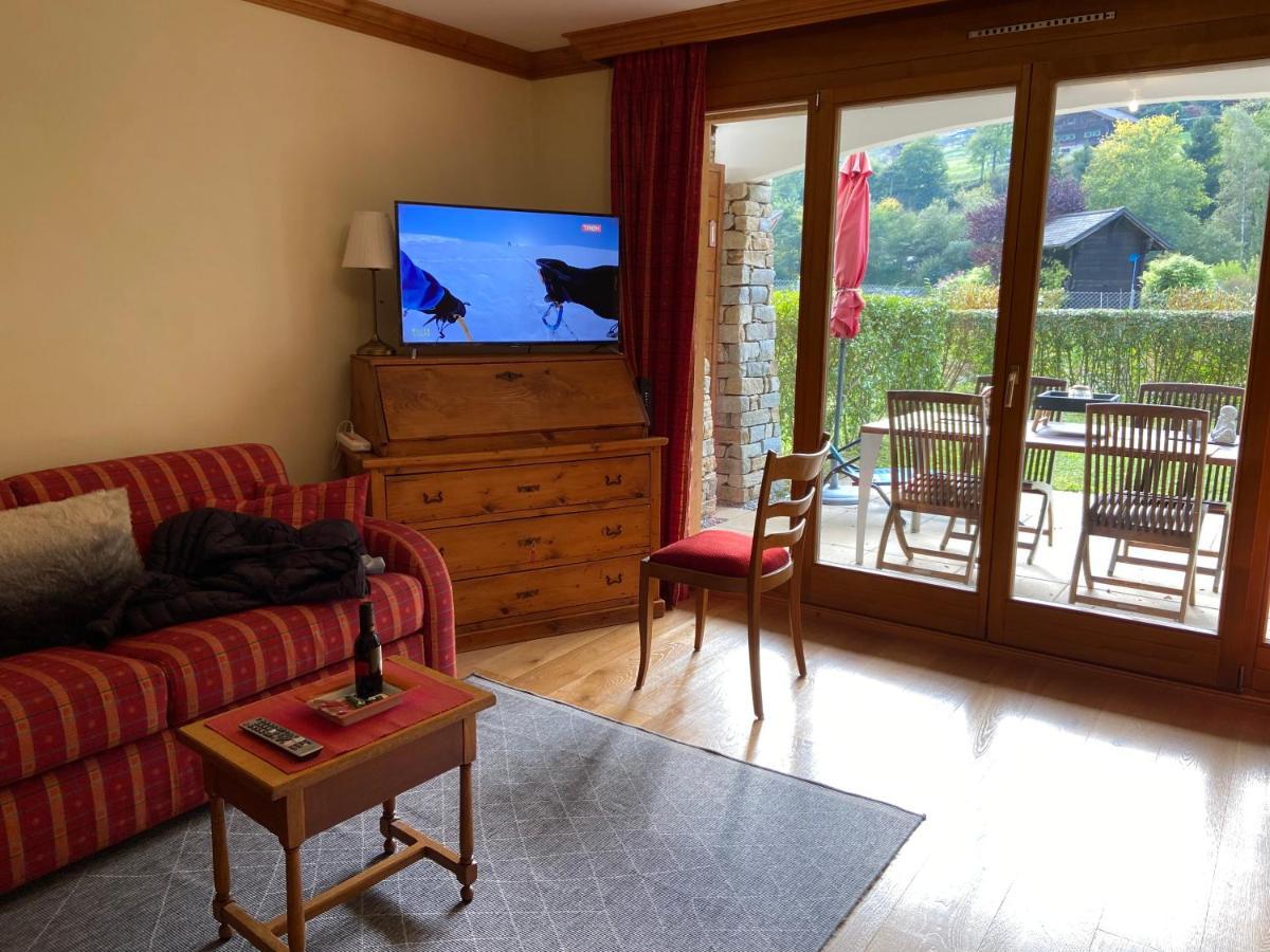 Studio - La Vieze Thermes Park Apartment Val d'Illiez Bagian luar foto